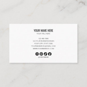 Tarjeta De Visita Agrega tu logotipo personalizado círculo profesion