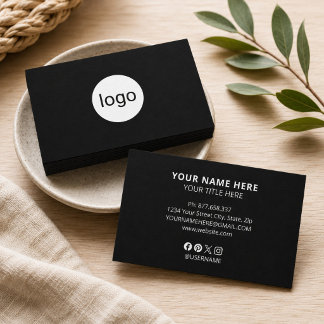 Tarjeta De Visita Agrega tu logotipo personalizado moderno minimalis
