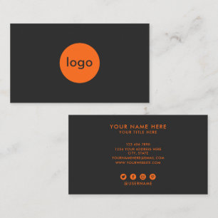Tarjeta De Visita Agrega tu logotipo personalizado profesional carbó