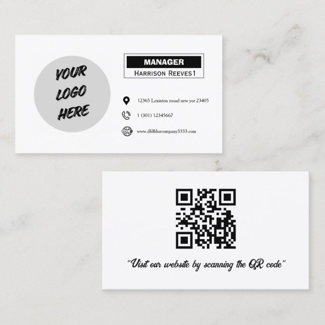 Tarjeta De Visita agrega tus propios iconos personalizados URL códig (Anverso / Reverso)