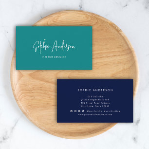 Tarjeta De Visita Agregar color de guión de Personalizado de medios 