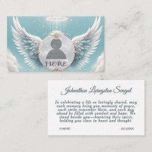 Tarjeta De Visita Agregar foto memorial personalizado
