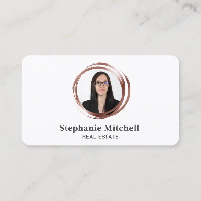 Tarjeta De Visita Agregar inserción de plantilla de fotografía para  (Reverso)