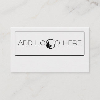 Tarjeta De Visita Agregar logotipo negro blanco simple negrita