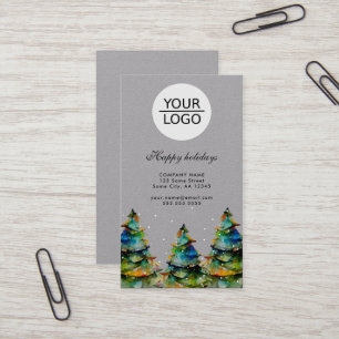 Tarjeta De Visita Agregar promoción de árbol de pinzas de Navidades 