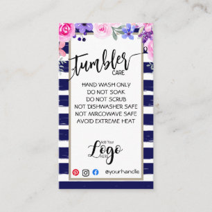 TARJETA DE VISITA AGREGAR SU CARTAS DE ATENCIÓN DE TUMBLER DE LOGO 