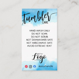 Tarjeta De Visita AGREGAR SU CARTAS DE ATENCIÓN DE TUMBLER DE LOGO v