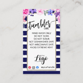 Tarjeta De Visita AGREGAR SU CARTAS DE ATENCIÓN DE TUMBLER DE LOGO v