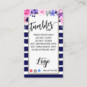 Tarjeta De Visita AGREGAR SU CARTAS DE ATENCIÓN DE TUMBLER DE LOGO v