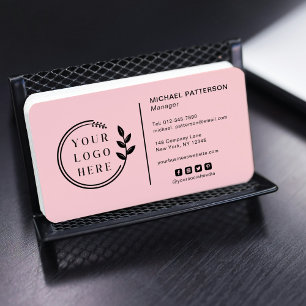 Tarjeta De Visita Agregar su logo Código QR de redes sociales Corpor