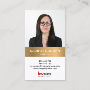 Tarjeta De Visita Agregar su profesional inmobiliario con foto y log