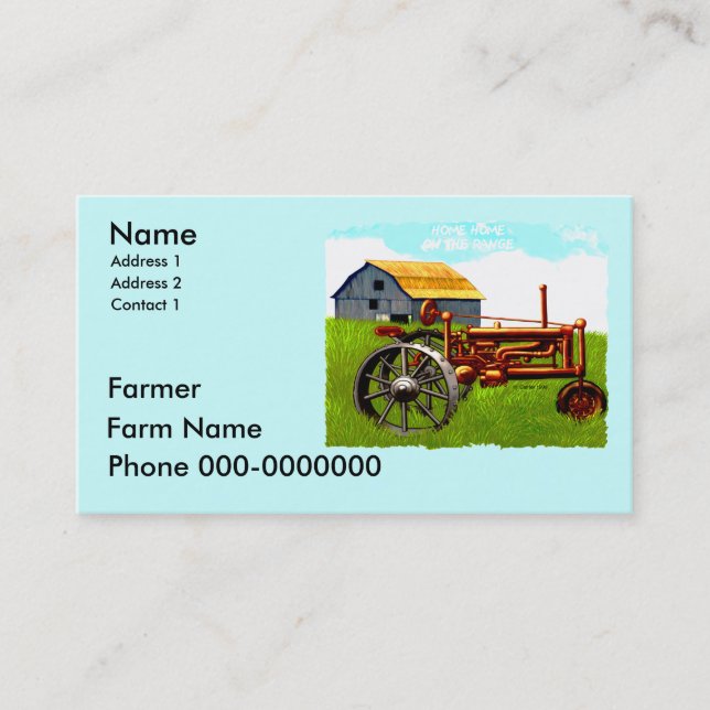 Tarjeta De Visita Agricultor (Anverso)