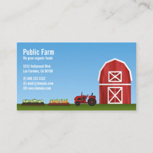 Tarjeta De Visita Agricultor de hortalizas de granja