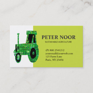 Tarjeta De Visita Agricultura del tractor
