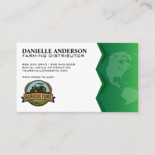 Tarjeta De Visita Agricultura   Mapa del mundo