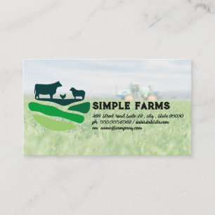 Tarjeta De Visita Agricultura Tierras de cultivo