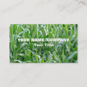 Tarjeta De Visita Agricultura verde del campo de maíz