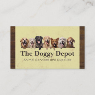 Tarjeta De Visita Agrupación de perros felices   Servicios para anim