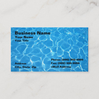 Tarjeta De Visita Agua azul cristalina