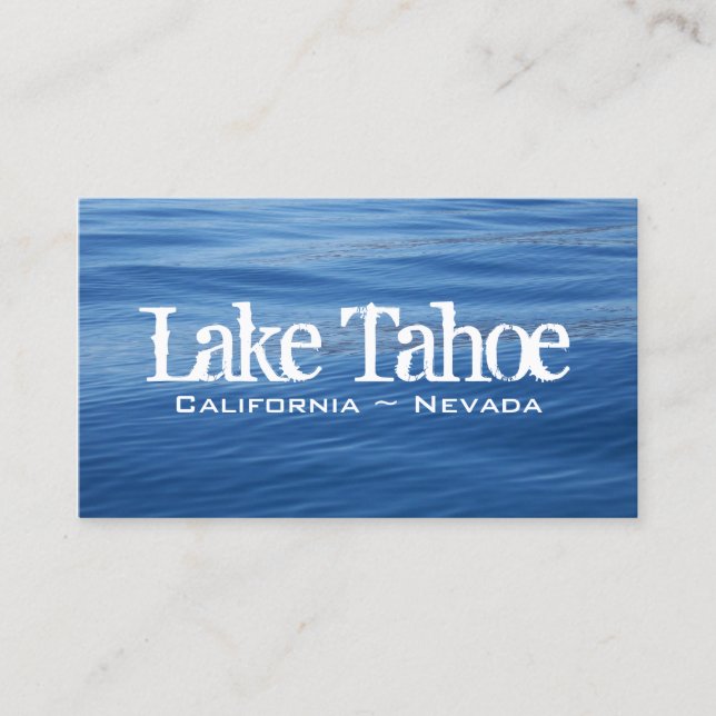 Tarjeta De Visita Agua azul del lago Tahoe (Anverso)