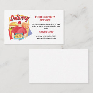 Tarjeta De Visita Agua de entrega de alimentos