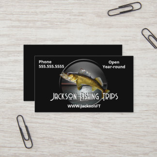 Tarjeta De Visita Agua de la Luna y Pike Walleye
