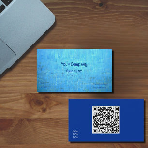Tarjeta De Visita Agua de Piscina añadir QR