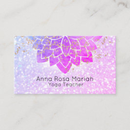Tarjeta De Visita *~* Agua Lavanda Mandala Purpurina Espiritual