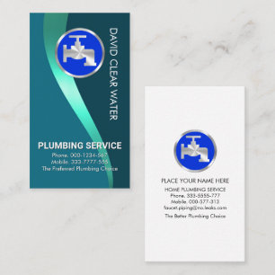Tarjeta De Visita Agua luminiscente con plomo azul