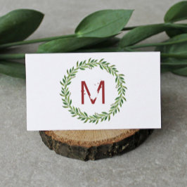 Tarjeta De Visita Agua Wreath Winter