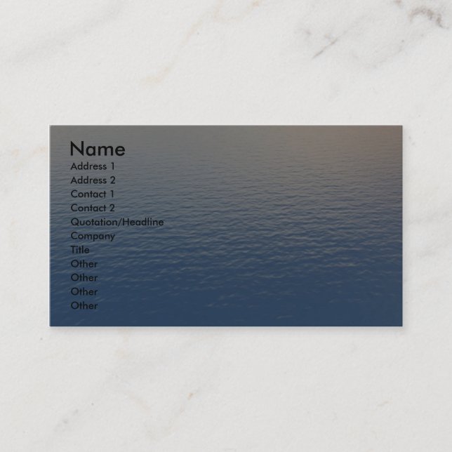 Tarjeta De Visita Agua y viento (Anverso)