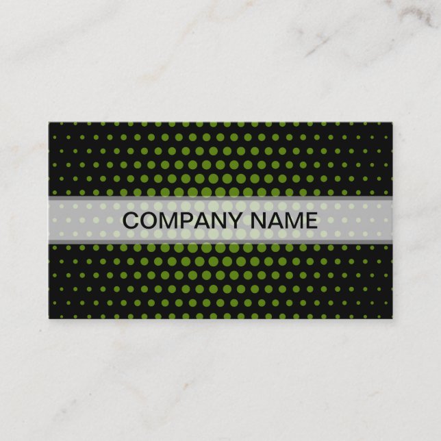 Tarjeta De Visita Aguacate Techno Dots Modern Black (Anverso)