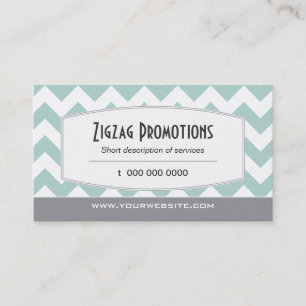 Tarjeta De Visita Aguamarina Chevron