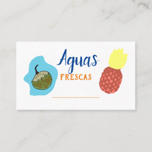 Tarjeta de visita Aguas Frescas