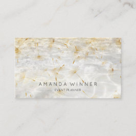 Tarjeta De Visita Aguas grises de Dandelia dorada de Confetti