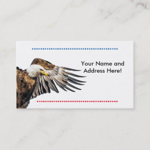 Tarjeta De Visita Águila calva en el ala