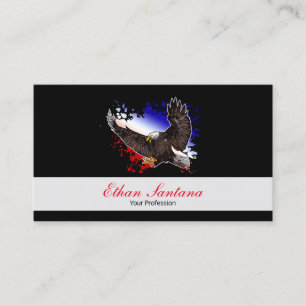 Tarjeta De Visita Águila calva - Rojo, Blanco y Azul