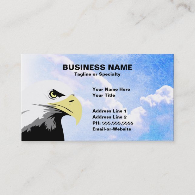 Tarjeta De Visita águila de la libertad (Anverso)