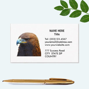 Tarjeta De Visita Águila Real sobre Negro y Blanco
