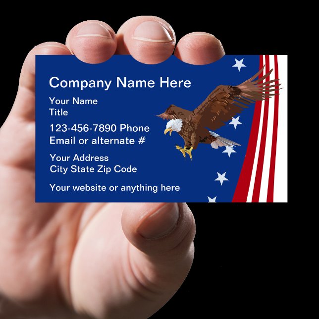 Tarjeta De Visita Águila Temática Patriótica Americana (Subido por el creador)