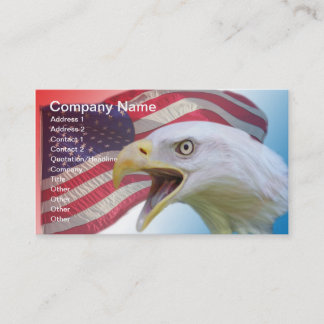 Tarjeta De Visita Águila y bandera