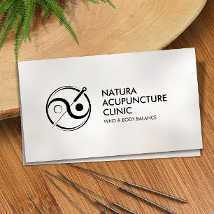 Tarjeta De Visita Aguja de Acupuntura - Yin Yang 