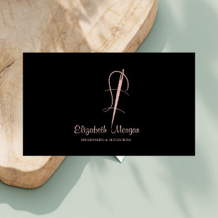 Tarjeta De Visita Aguja de oro rosa elegante para coser arreglos