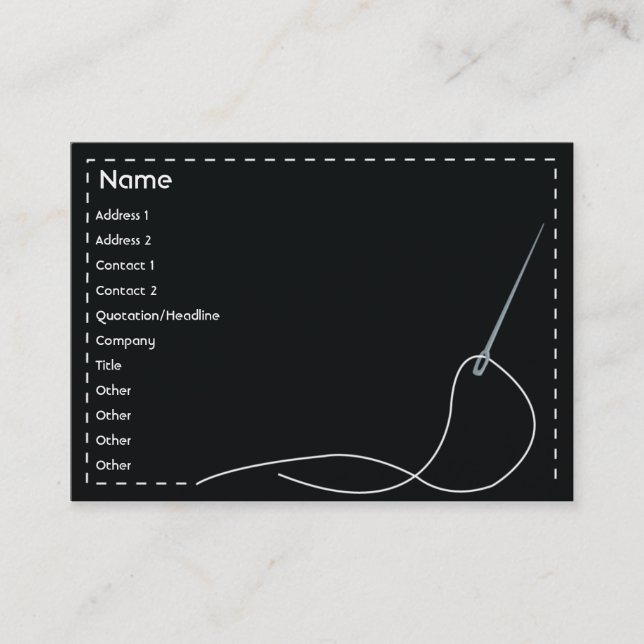 Tarjeta De Visita Aguja - rechoncha (Anverso)