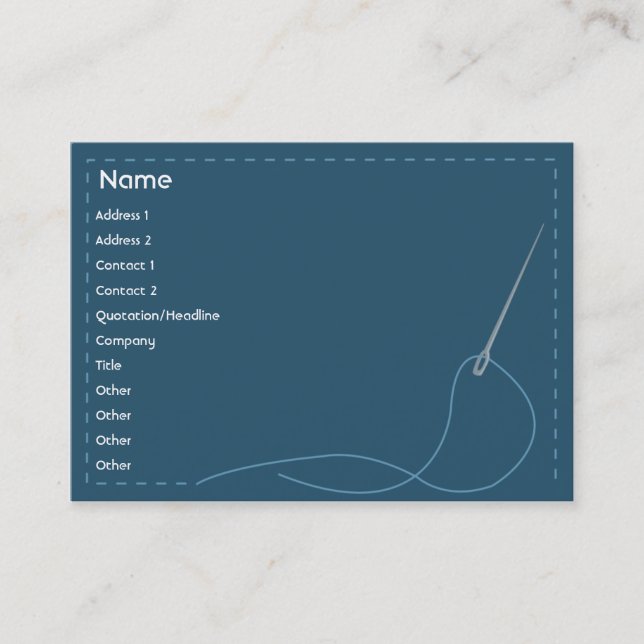 Tarjeta De Visita Aguja - rechoncha (Anverso)