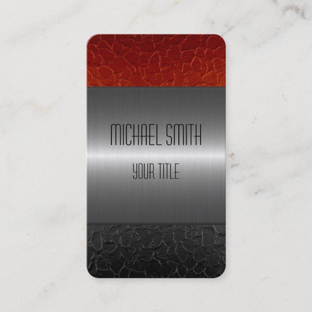 Tarjeta De Visita Agujero del metal del acero inoxidable del oro (Anverso)