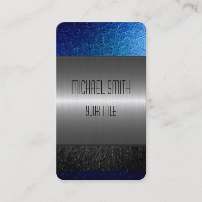 Tarjeta De Visita Agujero Metalizado de acero inoxidable dorado 2 (Anverso)