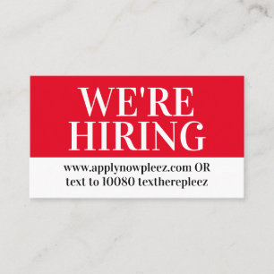 Tarjeta De Visita Ahora la contratación de ayuda buscado empleo emp