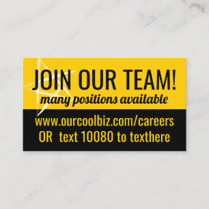 Tarjeta De Visita Ahora la contratación de ayuda buscado empleo emp