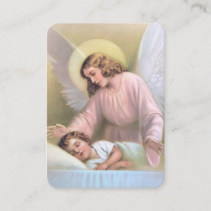 Tarjeta De Visita Ahora Me Armo A Dormir Ángel Con Niño